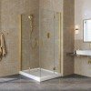 Душевой уголок Vegas Glass AFA-F Lux, 120 x 90 x 199.5 см, профиль золото, стекло прозрачное