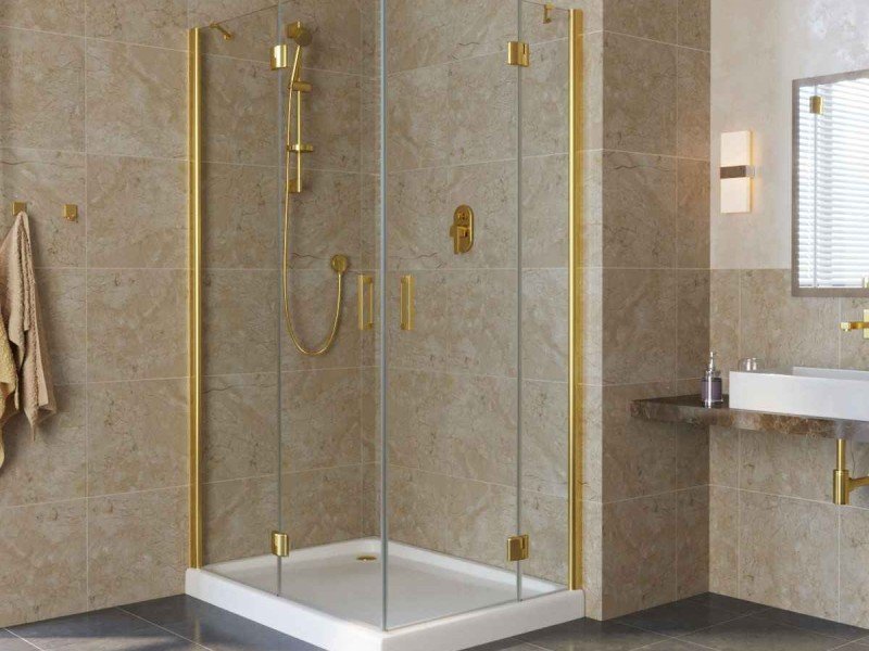 Душевой уголок Vegas Glass AFA-F Lux, 120 x 90 x 199.5 см, профиль золото, стекло прозрачное