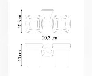 Стакан с держателем WasserKRAFT Wern 2528D, двойной