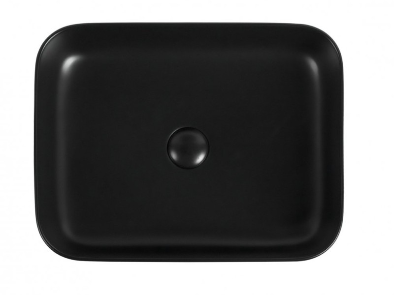 Раковина Aquanet Soul-1-MB 50 x 40 x 13.5 см, накладная, черный, 245833
