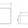 Раковина Aquanet Soul-1-MB 50 x 40 x 13.5 см, накладная, черный, 245833