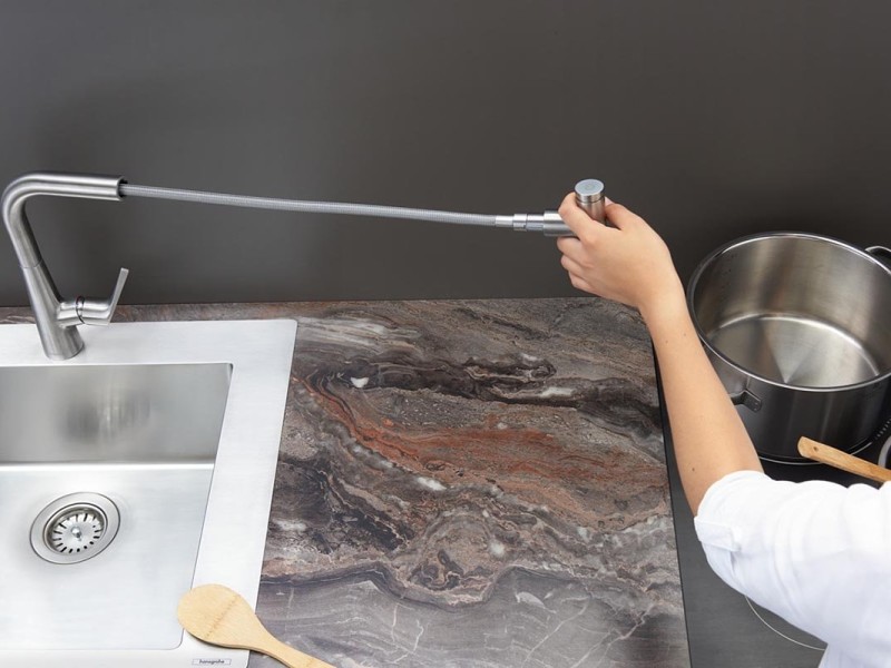 Смеситель Hansgrohe Talis Select S 220 72822800 для кухонной мойки, сталь