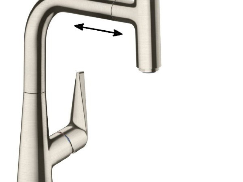 Смеситель Hansgrohe Talis Select S 220 72822800 для кухонной мойки, сталь