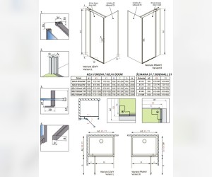 Душевой уголок Radaway Nes KDJ II, 100 x 100 см, правая дверь, стекло прозрачное, профиль хром