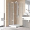 Душевой уголок Vegas Glass GPS-Fis Lux, 90 x 80 x 199.5 см, профиль белый, стекло фея, GPS-Fis Lux 90*80 01 R03