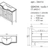Тумба под раковину Caprigo Aspetto Genova 34414 105 см, цвет TP-814 пикрит