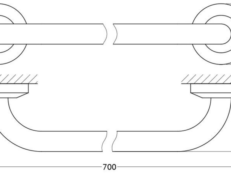 Полотенцедержатель FBS Standard STA 033 длина 70 см, хром