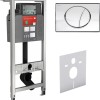Комплект 6 в 1: 514306 Eden безободковый: Инсталляция Mepa VariVIT A31 514306 + Унитаз подвесной Galassia Eden 7212 36 x 53 см безободковый, сиденье SoftClose 7220