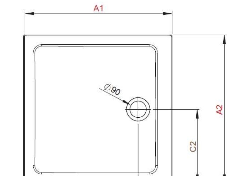 Поддон для душа Radaway Doros С, 90 x 90 см, квадратный, SDRC9090-05