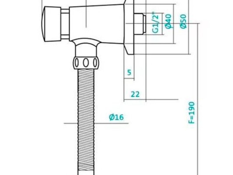Кран для писсуара Santek 1.WH30.2.089 нажимной
