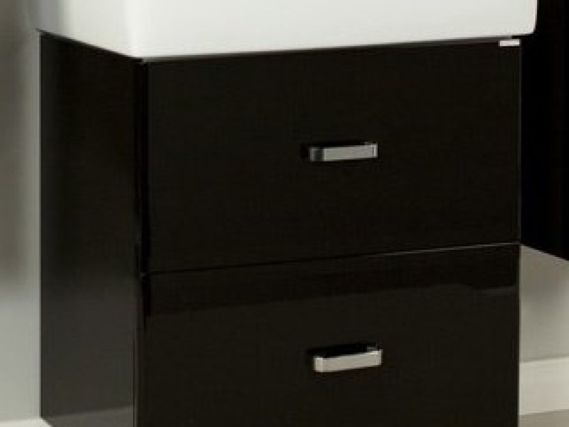 Тумба под раковину Акватон Америна 80 Н, 1A169401AM950, черная