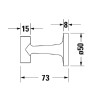 Крючок Duravit Starck T 0099291000, хром