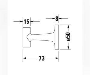 Крючок Duravit Starck T 0099291000, хром