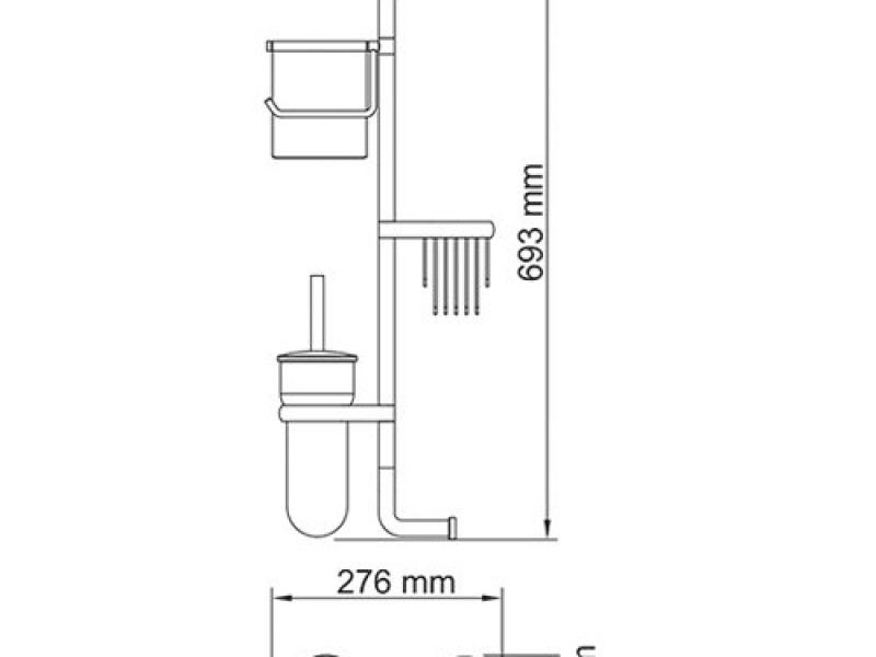 Комбинированная настенная стойка WasserKRAFT 1448