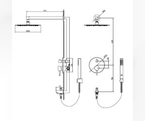 Душевая система RGW Shower Panels SP-52, 21140852-01, цвет хром
