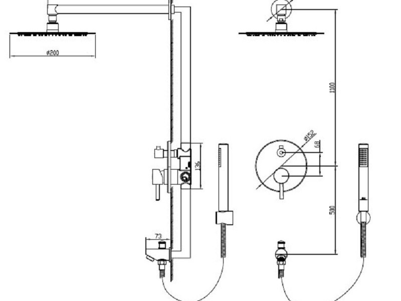 Душевая система RGW Shower Panels SP-52, 21140852-01, цвет хром