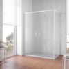 Душевой уголок Vegas Glass Z2P+ZPV, 200 x 80 x 190 см, профиль белый, стекло ретро