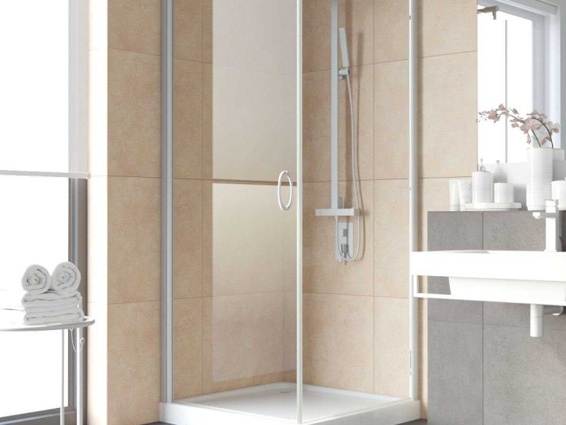 Душевой уголок Vegas Glass EP-Fis Lux, 90 x 80 x 199.5 см, профиль матовый хром, стекло прозрачное