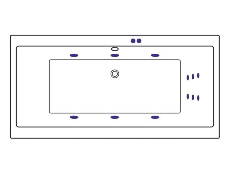 Ванна гидромассажная Excellent Pryzmat 180 x 80 см, LINE, хром, каркас в подарок