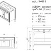 Тумба под раковину Caprigo Aspetto Albion Concept 90 34013, цвет TP-814 пикрит