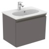 Тумба под раковину Ideal Standard Tesi 50 см, подвесная, серо-коричневый темный матовый, T0045PU