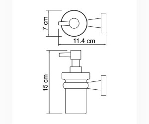 Дозатор с держателем WasserKRAFT 6599