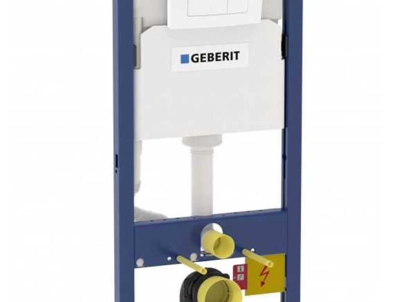 Инсталляция Geberit Duofix Delta Платтенбау 458.125.11.1 4 в 1 для унитаза с кнопкой смыва