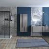 Тумба под раковину Jacob Delafon Nouvelle Vague 120 см, EB3033-M54, 2 ящика, с выступом, цвет - серый титан матовый