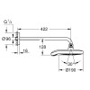 Верхний душ Grohe Power&Soul Cosmopolitan 26172000, 19х19 см, 4 режима струи, с держателем, хром