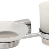 Стакан Fixsen Kvadro FX-61306+08 с мыльницей, хром
