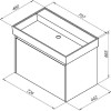 Тумба под раковину Aquanet Nova Lite 75, 1 + 1 ящик в ящике, белый глянец (242275)