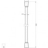 Душевой шланг Cezares PVC 120 см, хром матовый, CZR-FMD-120-01