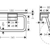 Держатель туалетной бумаги Hansgrohe AddStoris, с полкой, шлифованная бронза, 41772140