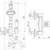 Смеситель для ванны и душа Emmevi Laguna 40011BС, белый/хром
