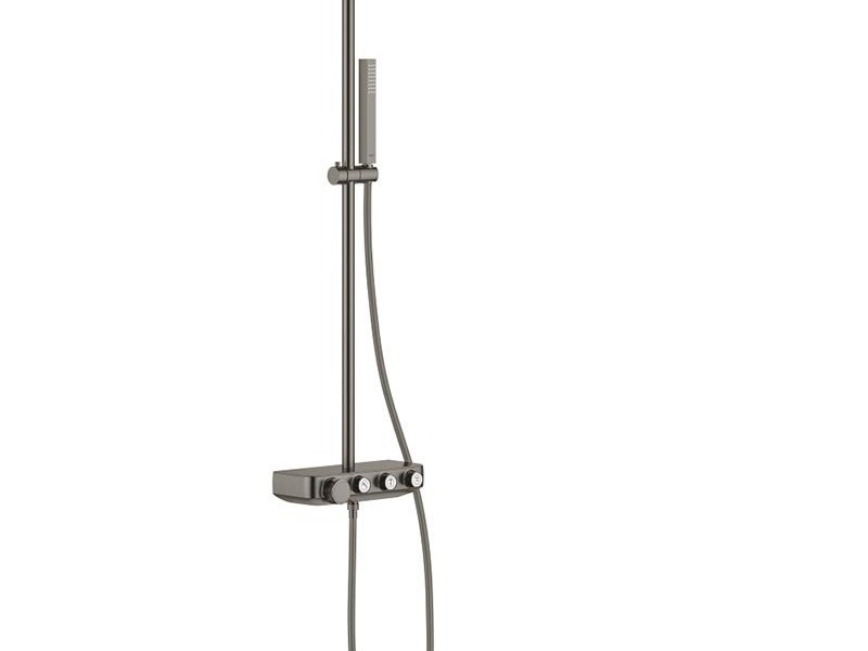 Душевая система с термостатом Grohe Euphoria SmartControl Cube 310 DUO 26508AL0, цвет верхнего душа темный графит матовый