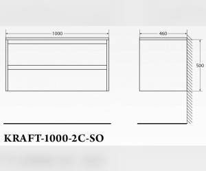 Тумба под раковину BelBagno Kraft KRAFT-1000-2C-SO-RGB, подвесная