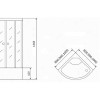 Душевая кабина Timo Eco TE-0790 P, 90 x 90 см, стекла матовые