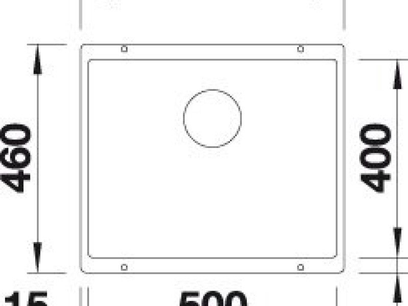 Мойка Blanco Subline 500-U, антрацит SILGRANIT с клапаном-автоматом (523432)