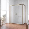 Душевой уголок Vegas Glass Z2P+ZPV, 180 x 70 x 190 см, профиль бронза, стекло сатин