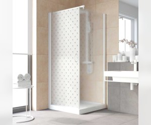 Душевой уголок Vegas Glass EP-Fis Lux, 120 x 80 x 199.5 см, профиль белый, стекло флёр-де-лис
