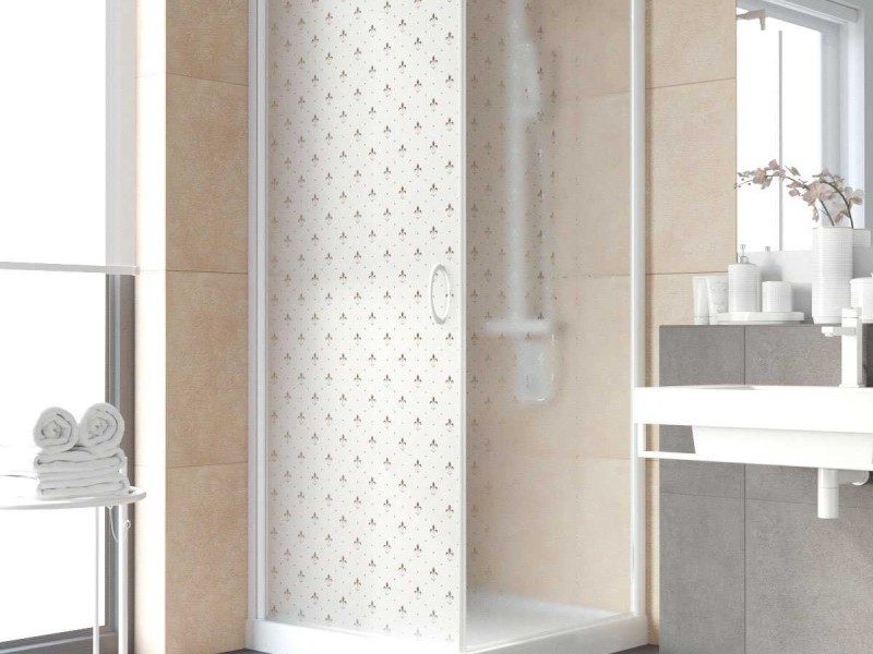 Душевой уголок Vegas Glass EP-Fis Lux, 120 x 80 x 199.5 см, профиль белый, стекло флёр-де-лис