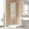 Душевой уголок Vegas Glass AFP-Fis Lux, 90 x 90 x 199.5 см, профиль золото, стекло прозрачное