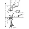 Смеситель для раковины Hansgrohe Novus 71022000, с донным клапаном