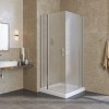 Душевой уголок Vegas Glass EFA Lux, 90 x 90 x 199.5 см, профиль матовый хром, стекло сатин
