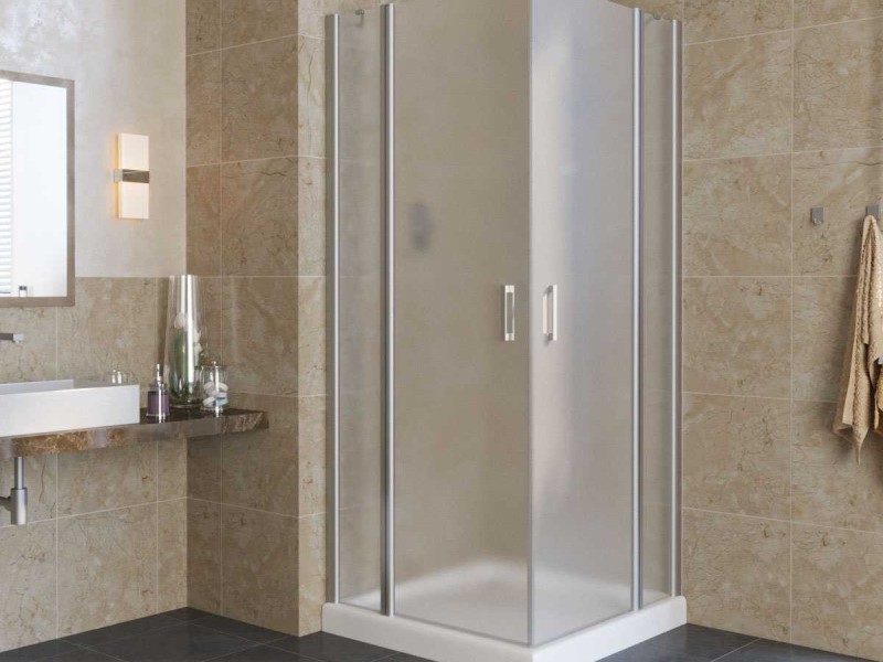 Душевой уголок Vegas Glass EFA Lux, 90 x 90 x 199.5 см, профиль матовый хром, стекло сатин