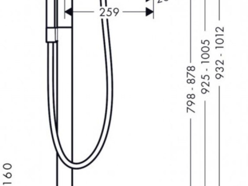 Смеситель для ванны и душа Axor Uno 38442000 напольный, хром