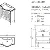 Тумба под раковину Caprigo Aspetto Genova 34412 80 см, с ящиком, цвет TP-817 антарктида