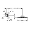 Верхний душ Grohe Rainshower SmartActive 310 26475000, 31х31 см, 2 режима струи, с держателем, хром