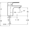 Смеситель Jacob Delafon ALEO+ E72314-CP для раковины