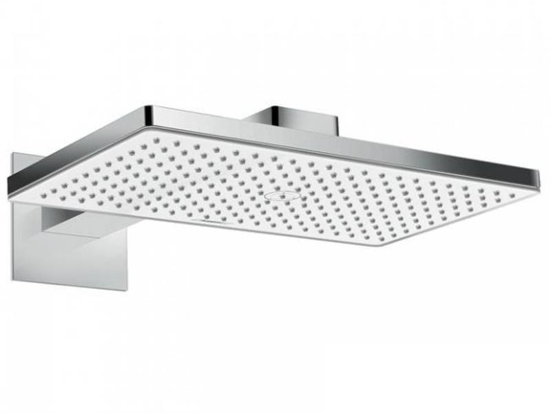 Верхний душ Hansgrohe Rainmaker Select 24003400, 460 x 270 мм, 1 режим струи, с держателем, белый/хром